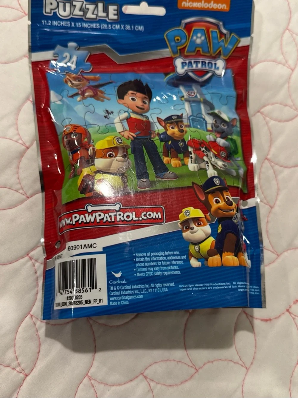 New Nickelodeon PAW Patrol Puzzle - Green/Blue/Red size 11.2”x15”(28.5cmx38.1cm)